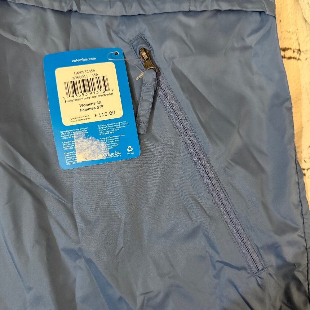 Columbia Sustina Springs Hooded Windbreaker Jacket 3X - Picture 12 of 13